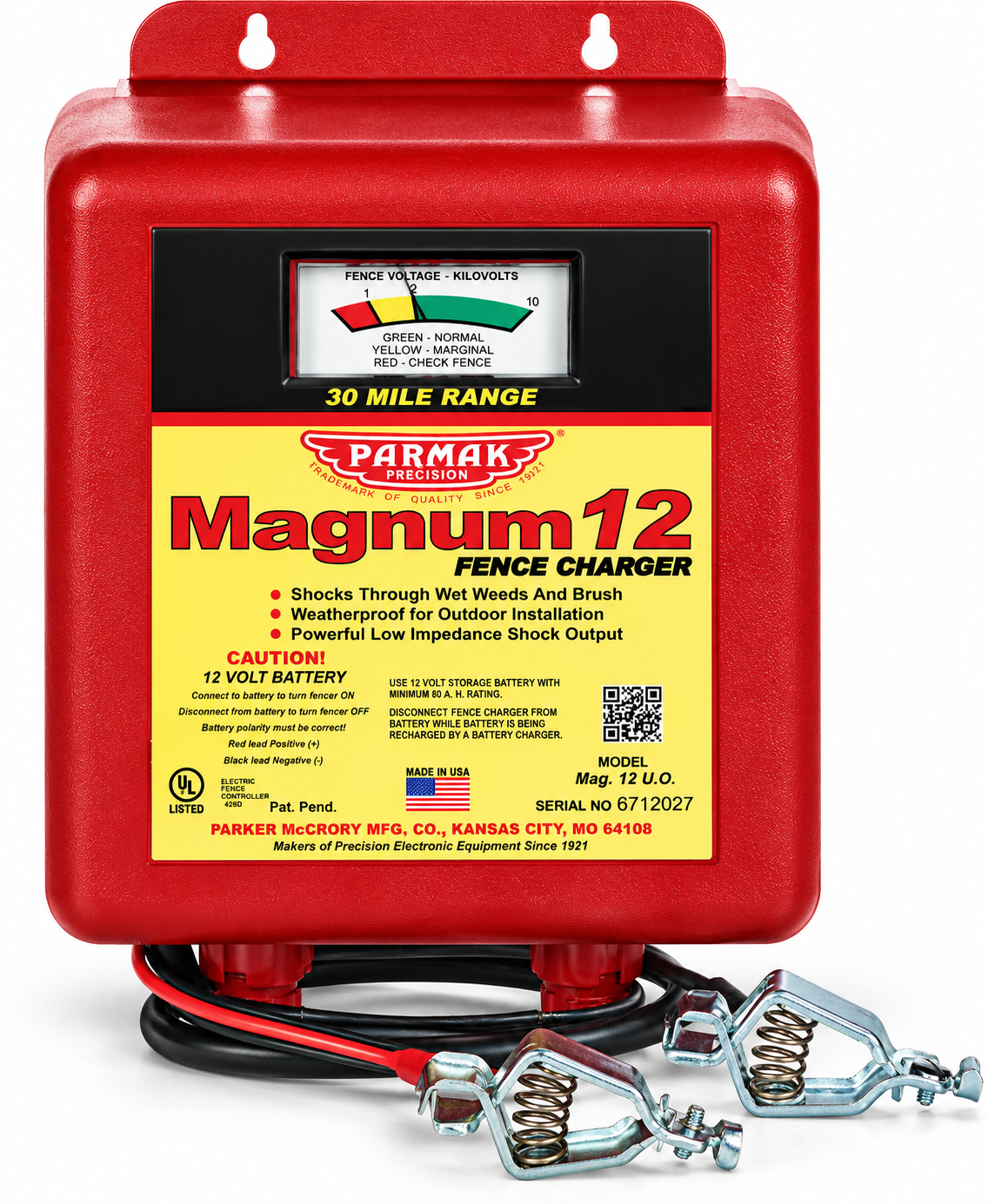 Parmak Magnum 12 MAG12UO Battery-Powered Electric Fence Charger